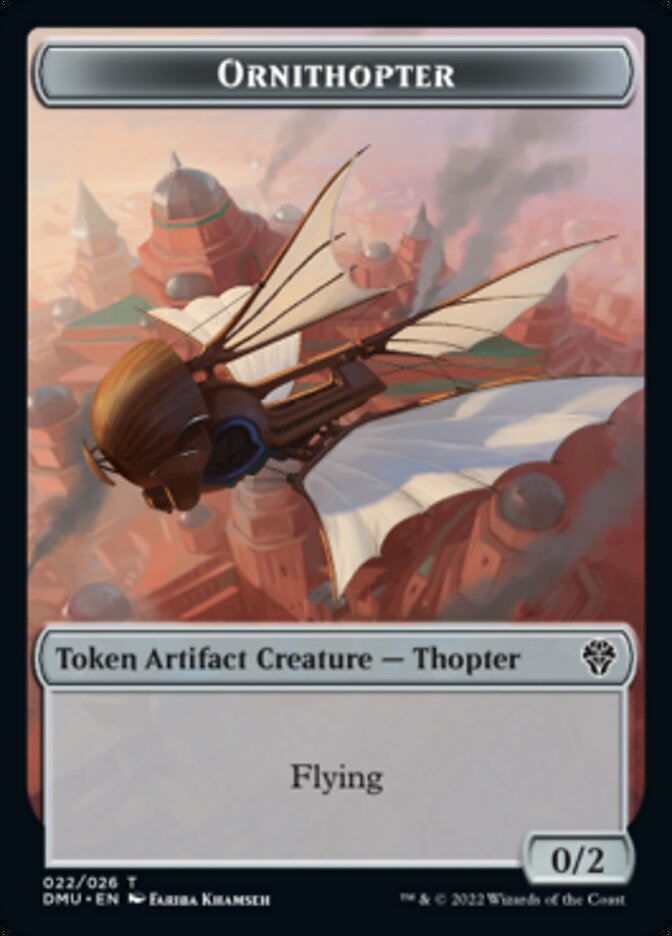 Bird (002) // Ornithopter Double-sided Token [Dominaria United Tokens] | The Time Vault CA