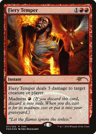 Fiery Temper [Friday Night Magic 2016] | The Time Vault CA