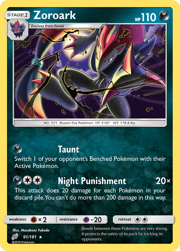 Zoroark (91/181) [Sun & Moon: Team Up] | The Time Vault CA