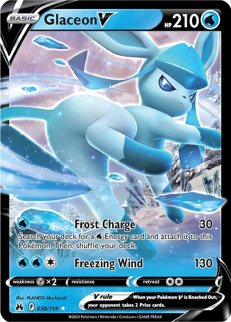 Glaceon V (038/159) [Sword & Shield: Crown Zenith] | The Time Vault CA