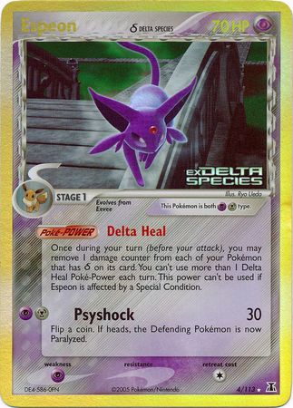 Espeon (4/113) (Delta Species) (Stamped) [EX: Delta Species] | The Time Vault CA