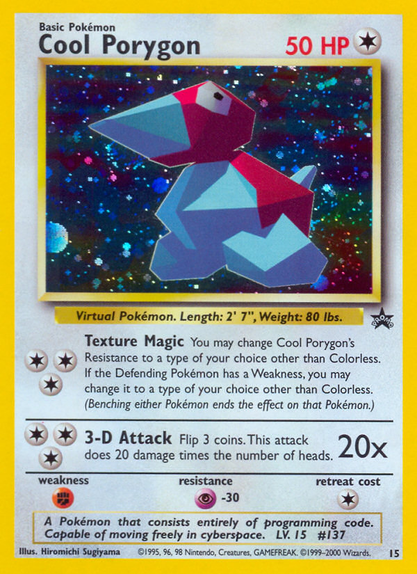 Cool Porygon (15) [Wizards of the Coast: Black Star Promos] | The Time Vault CA