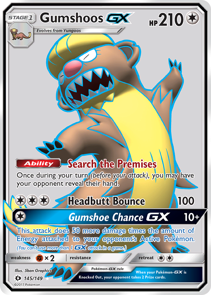 Gumshoos GX (145/149) [Sun & Moon: Base Set] | The Time Vault CA