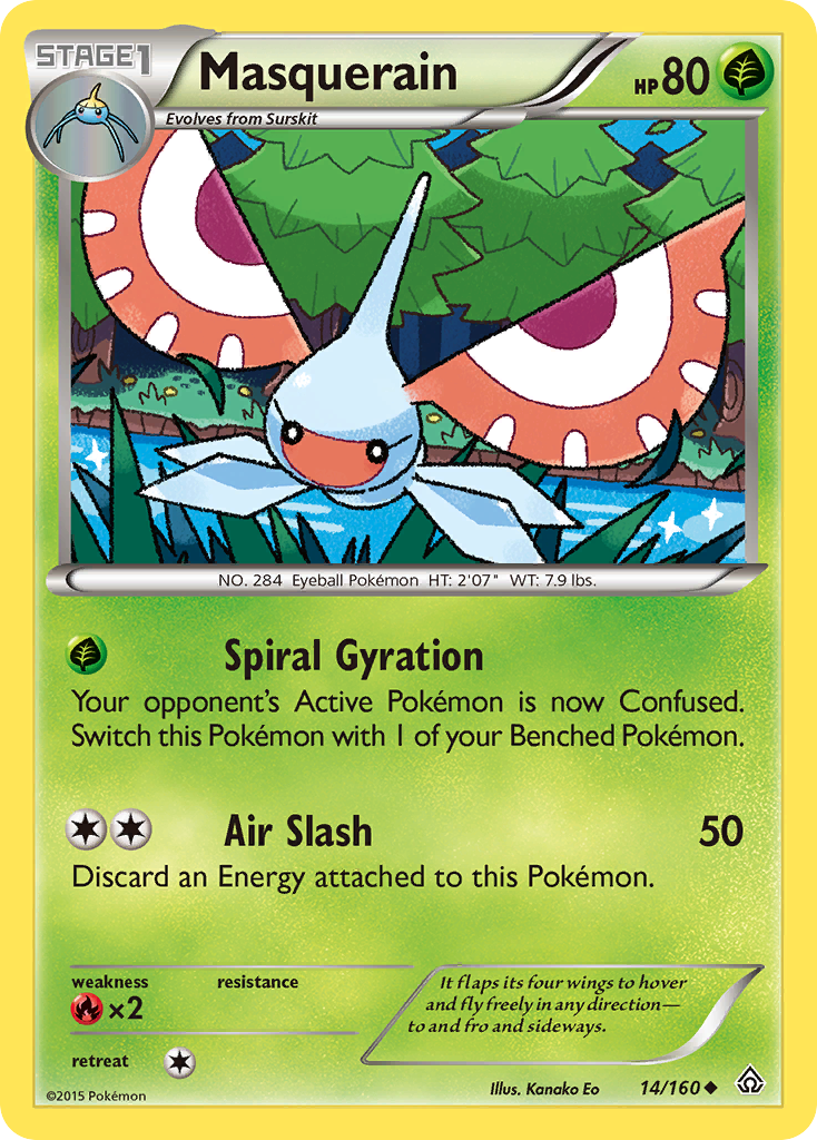 Masquerain (14/160) [XY: Primal Clash] | The Time Vault CA