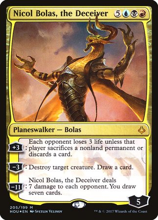 Nicol Bolas, the Deceiver [Hour of Devastation] | The Time Vault CA