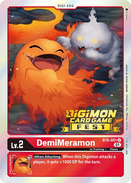 DemiMeramon [BT6-001] (Digimon Card Game Fest 2022) [Double Diamond Promos] | The Time Vault CA
