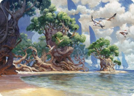 Yavimaya Coast Art Card [Dominaria United Art Series] | The Time Vault CA