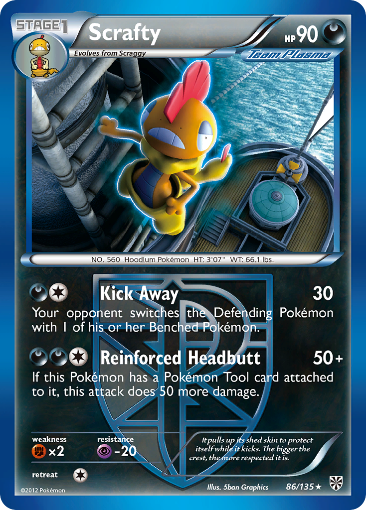 Scrafty (86/135) [Black & White: Plasma Storm] | The Time Vault CA