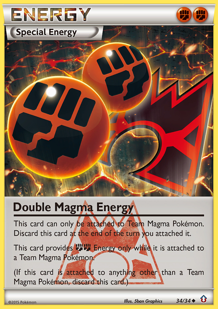 Double Magma Energy (34/34) [XY: Double Crisis] | The Time Vault CA