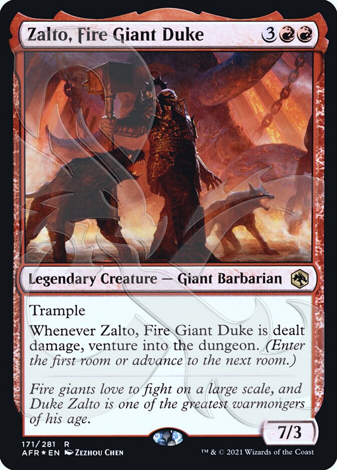 Zalto, Fire Giant Duke (Ampersand Promo) [Dungeons & Dragons: Adventures in the Forgotten Realms Promos] | The Time Vault CA