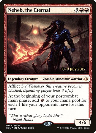 Neheb, the Eternal [Hour of Devastation Promos] | The Time Vault CA