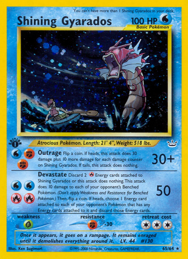 Shining Gyarados (65/64) [Neo Revelation 1st Edition] | The Time Vault CA