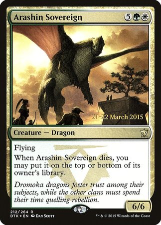 Arashin Sovereign [Dragons of Tarkir Promos] | The Time Vault CA