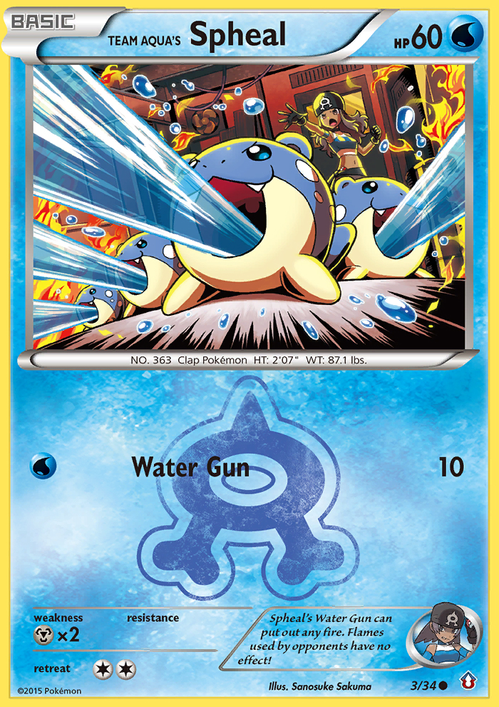 Team Aqua's Spheal (3/34) [XY: Double Crisis] | The Time Vault CA