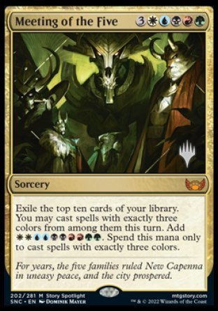 Meeting of the Five (Promo Pack) [Streets of New Capenna Promos] | The Time Vault CA