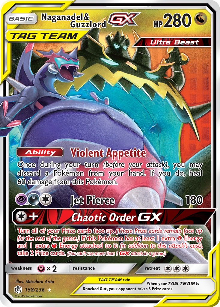 Naganadel & Guzzlord GX (158/236) [Sun & Moon: Cosmic Eclipse] | The Time Vault CA