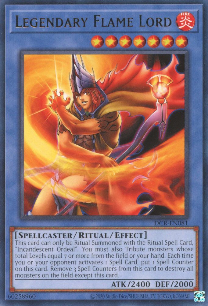 Legendary Flame Lord [DCR-EN081] Rare | The Time Vault CA