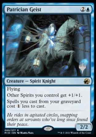 Patrician Geist (Promo Pack) [Innistrad: Midnight Hunt Promos] | The Time Vault CA