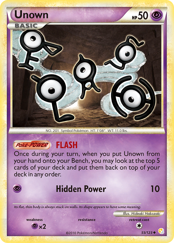 Unown (55/123) [HeartGold & SoulSilver: Base Set] | The Time Vault CA
