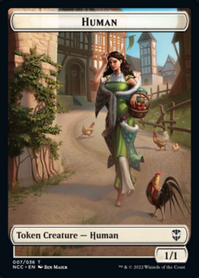 Eldrazi Spawn // Human Double-sided Token [Streets of New Capenna Commander Tokens] | The Time Vault CA