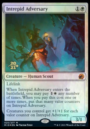 Intrepid Adversary [Innistrad: Midnight Hunt Prerelease Promos] | The Time Vault CA