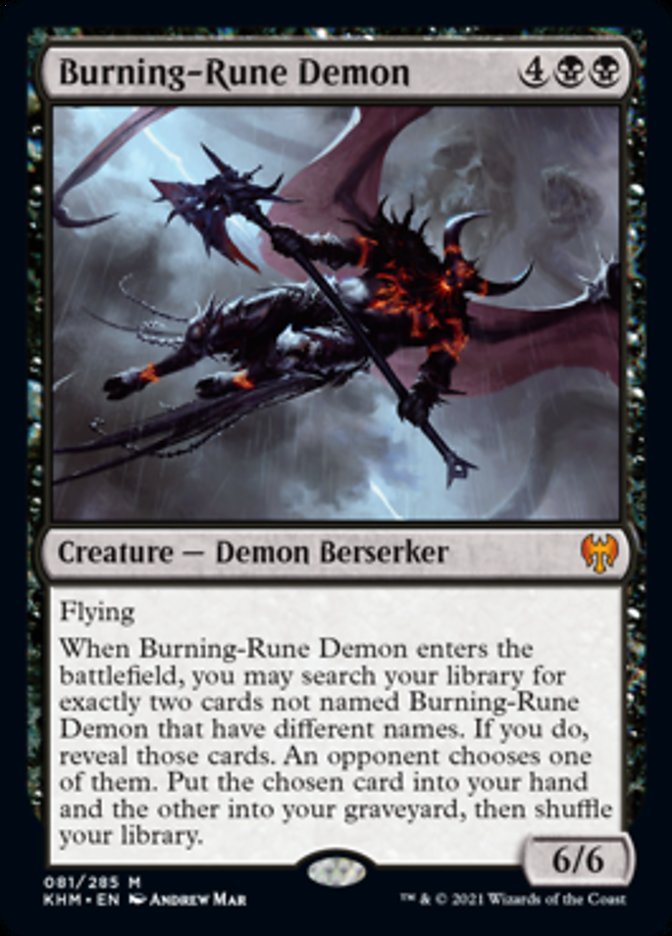 Burning-Rune Demon [Kaldheim] | The Time Vault CA