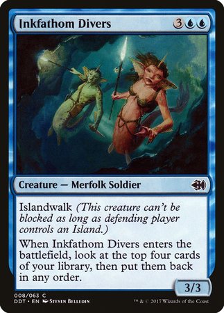 Inkfathom Divers [Duel Decks: Merfolk vs. Goblins] | The Time Vault CA