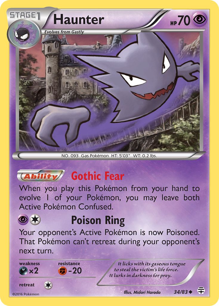 Haunter (34/83) [XY: Generations] | The Time Vault CA