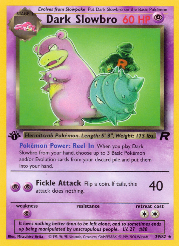 Dark Slowbro (29/82) [Team Rocket 1st Edition] | The Time Vault CA