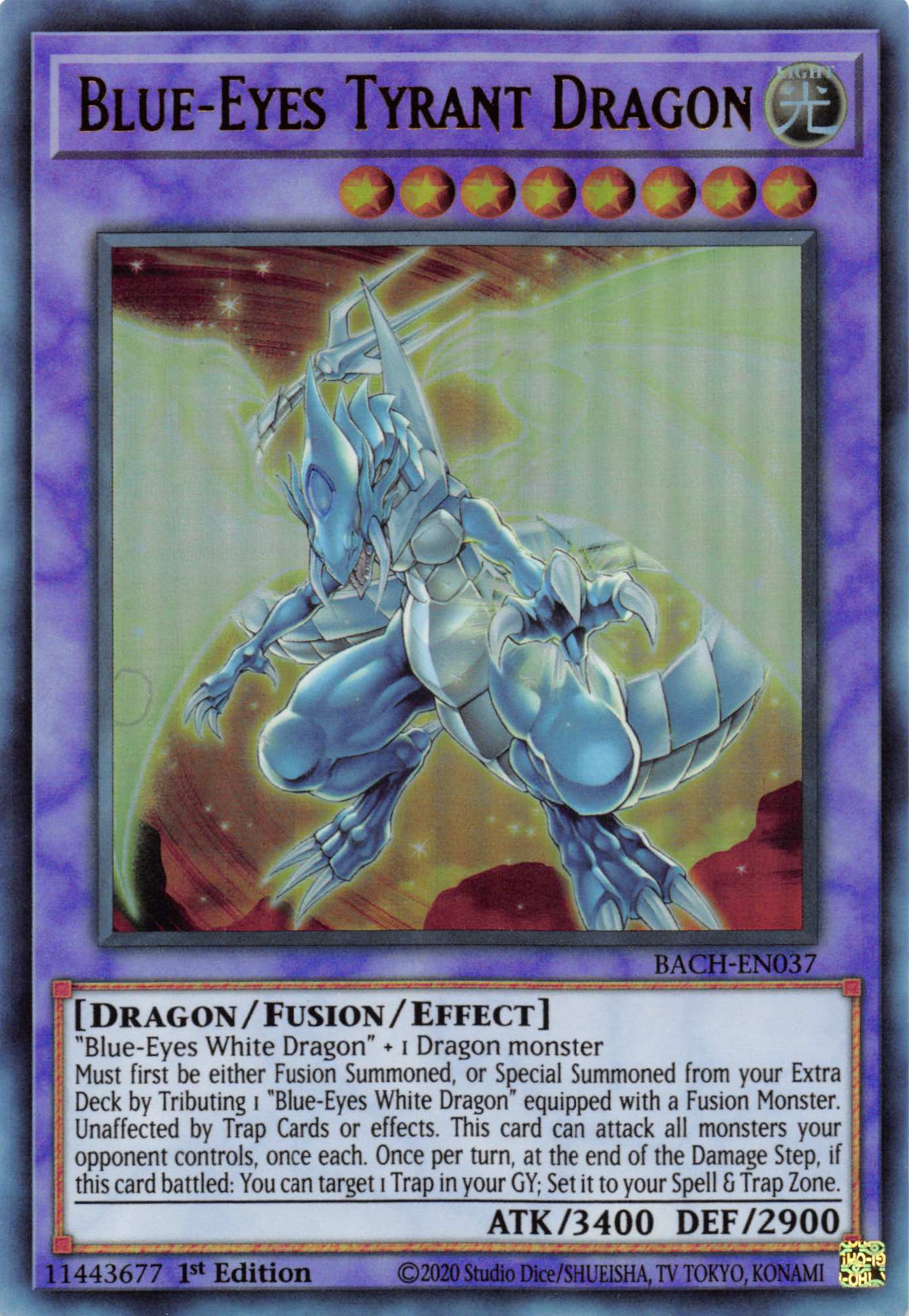 Blue-Eyes Tyrant Dragon [BACH-EN037] Ultra Rare | The Time Vault CA