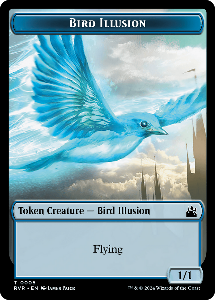 Saproling // Bird Illusion Double-Sided Token [Ravnica Remastered Tokens] | The Time Vault CA