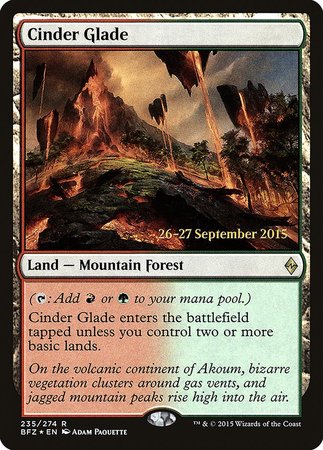 Cinder Glade [Battle for Zendikar Promos] | The Time Vault CA