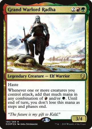 Grand Warlord Radha [Dominaria Promos] | The Time Vault CA