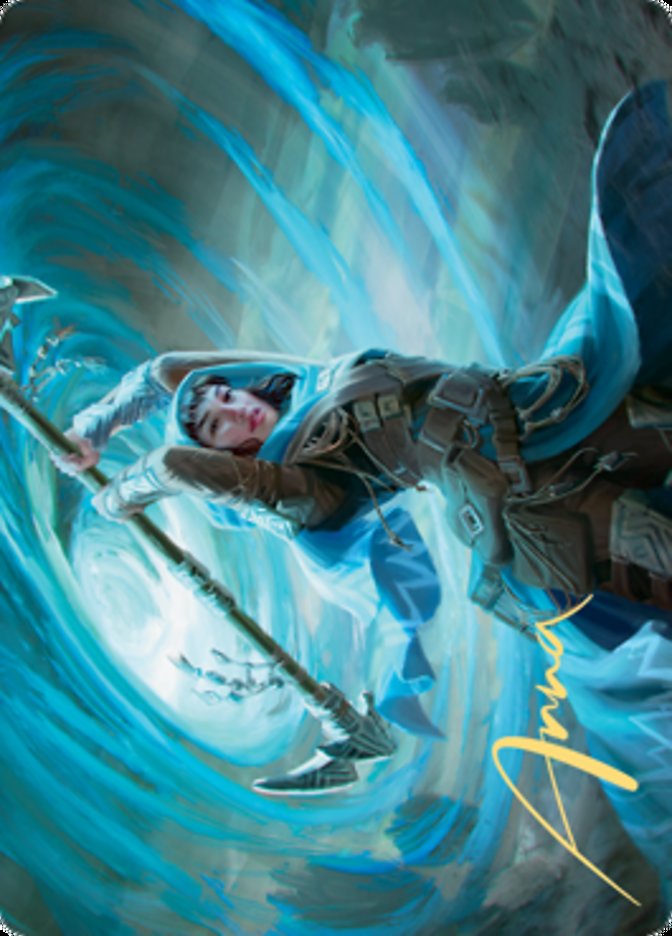 Sea Gate Stormcaller Art Card (Gold-Stamped Signature) [Zendikar Rising Art Series] | The Time Vault CA