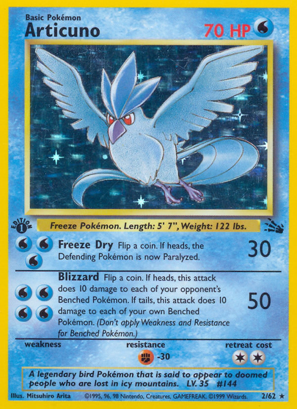 Articuno (2/62) [Fossil 1st Edition] | The Time Vault CA