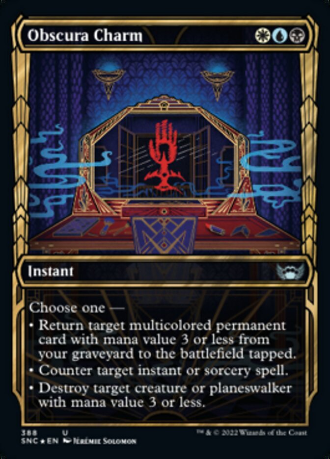 Obscura Charm (Showcase Golden Age Gilded Foil) [Streets of New Capenna] | The Time Vault CA