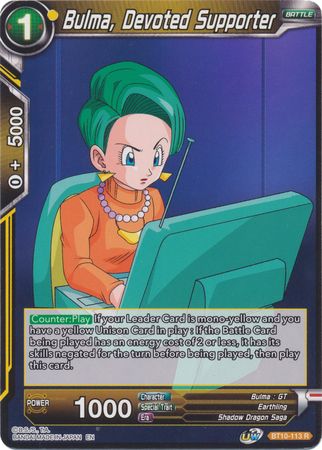 Bulma, Devoted Supporter (BT10-113) [Rise of the Unison Warrior 2nd Edition] | The Time Vault CA