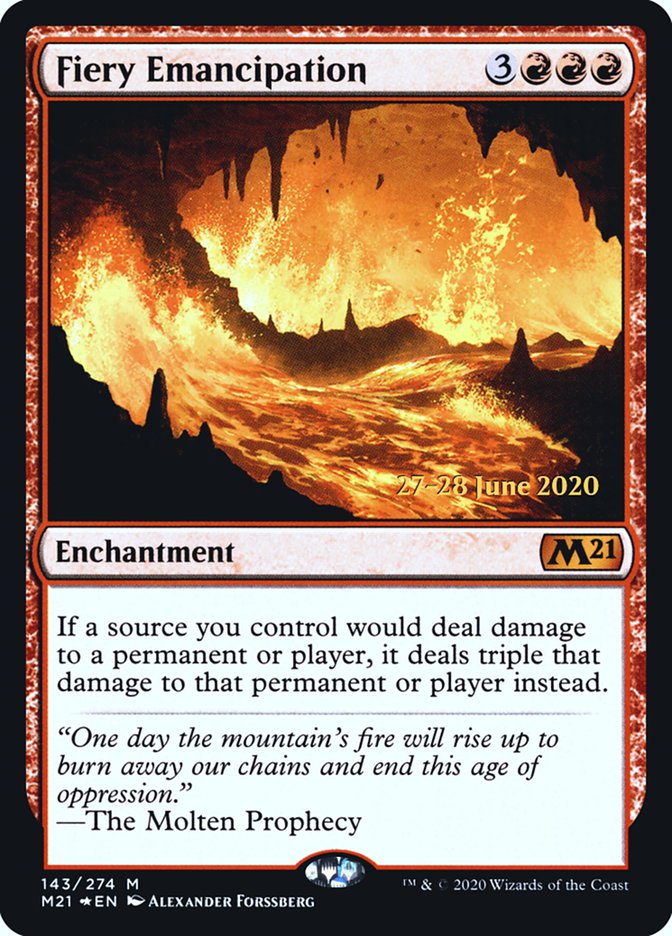 Fiery Emancipation  [Core Set 2021 Prerelease Promos] | The Time Vault CA