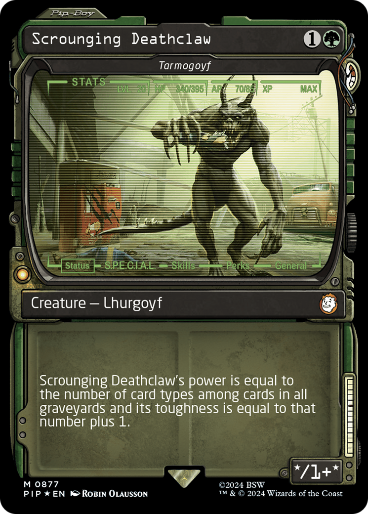 Scrounging Deathclaw - Tarmogoyf (Showcase) (Surge Foil) [Fallout] | The Time Vault CA