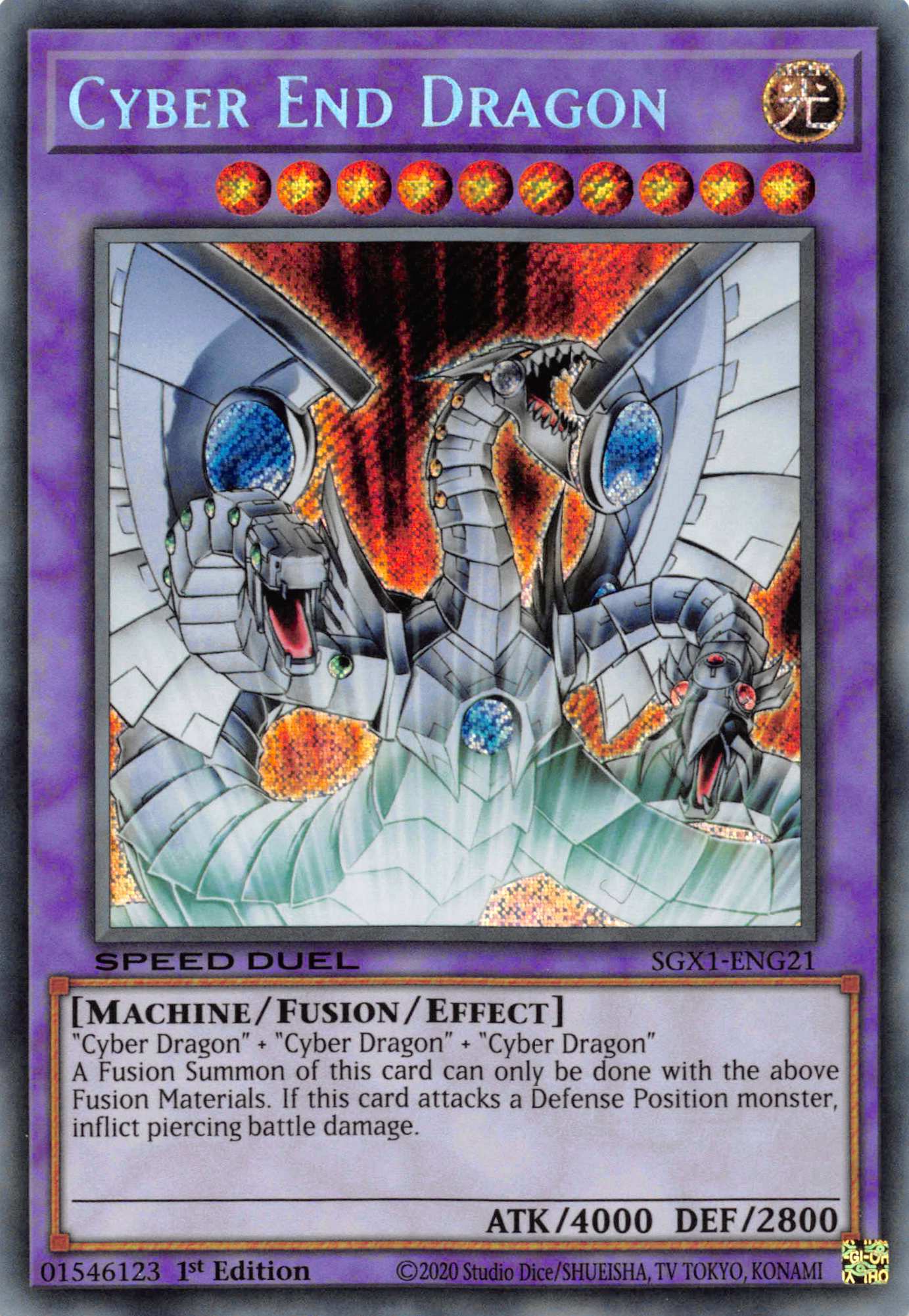 Cyber End Dragon [SGX1-ENG21] Secret Rare | The Time Vault CA