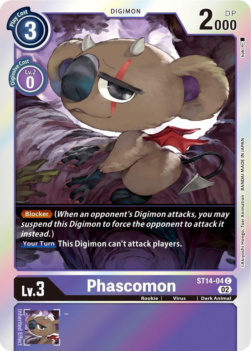 Phascomon [ST14-04] [Starter Deck: Beelzemon Advanced Deck Set] | The Time Vault CA