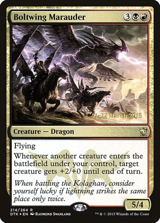 Boltwing Marauder [Dragons of Tarkir Promos] | The Time Vault CA