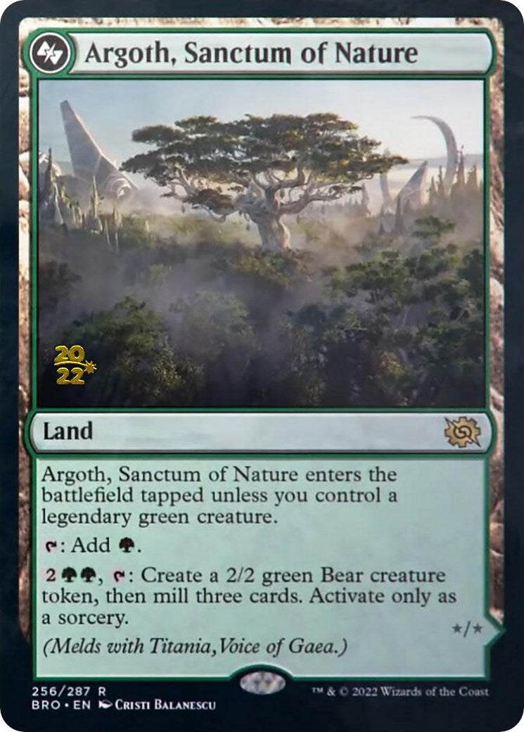 Argoth, Sanctum of Nature [The Brothers' War: Prerelease Promos] | The Time Vault CA