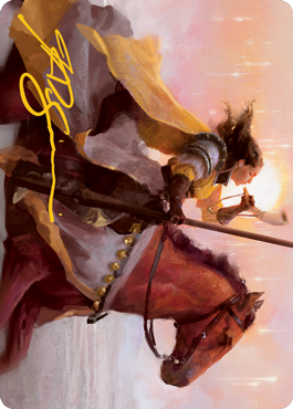 Sunrise Cavalier Art Card (Gold-Stamped Signature) [Innistrad: Midnight Hunt Art Series] | The Time Vault CA