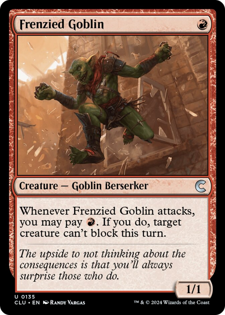 Frenzied Goblin [Ravnica: Clue Edition] | The Time Vault CA