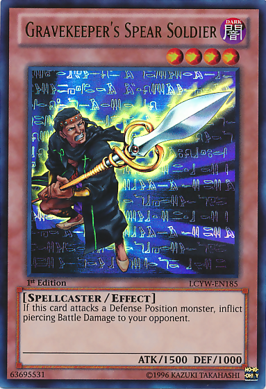 Gravekeeper's Spear Soldier [LCYW-EN185] Ultra Rare | The Time Vault CA