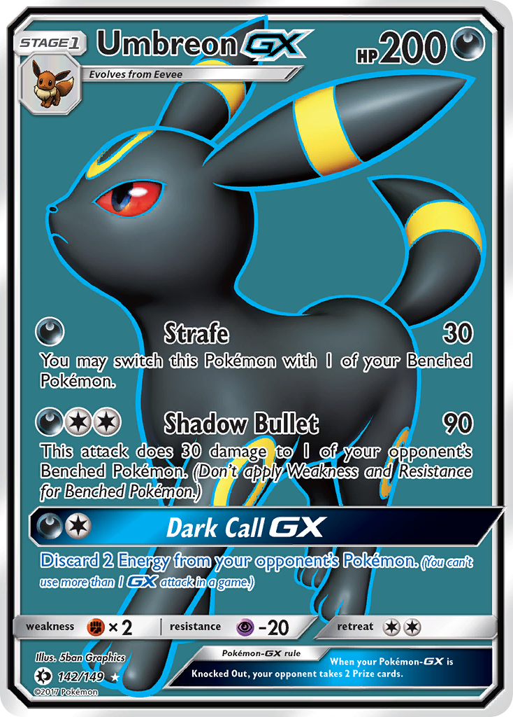 Umbreon GX (142/149) [Sun & Moon: Base Set] | The Time Vault CA