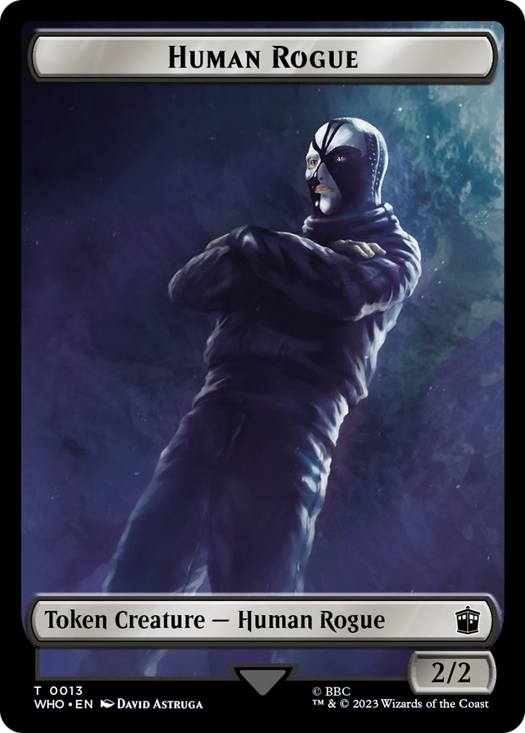 Human Rogue // Beast Double-Sided Token [Doctor Who Tokens] | The Time Vault CA