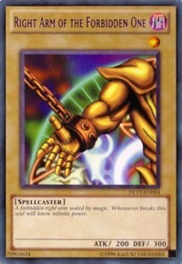 Right Arm of the Forbidden One (Purple) [DL11-EN004] Rare | The Time Vault CA