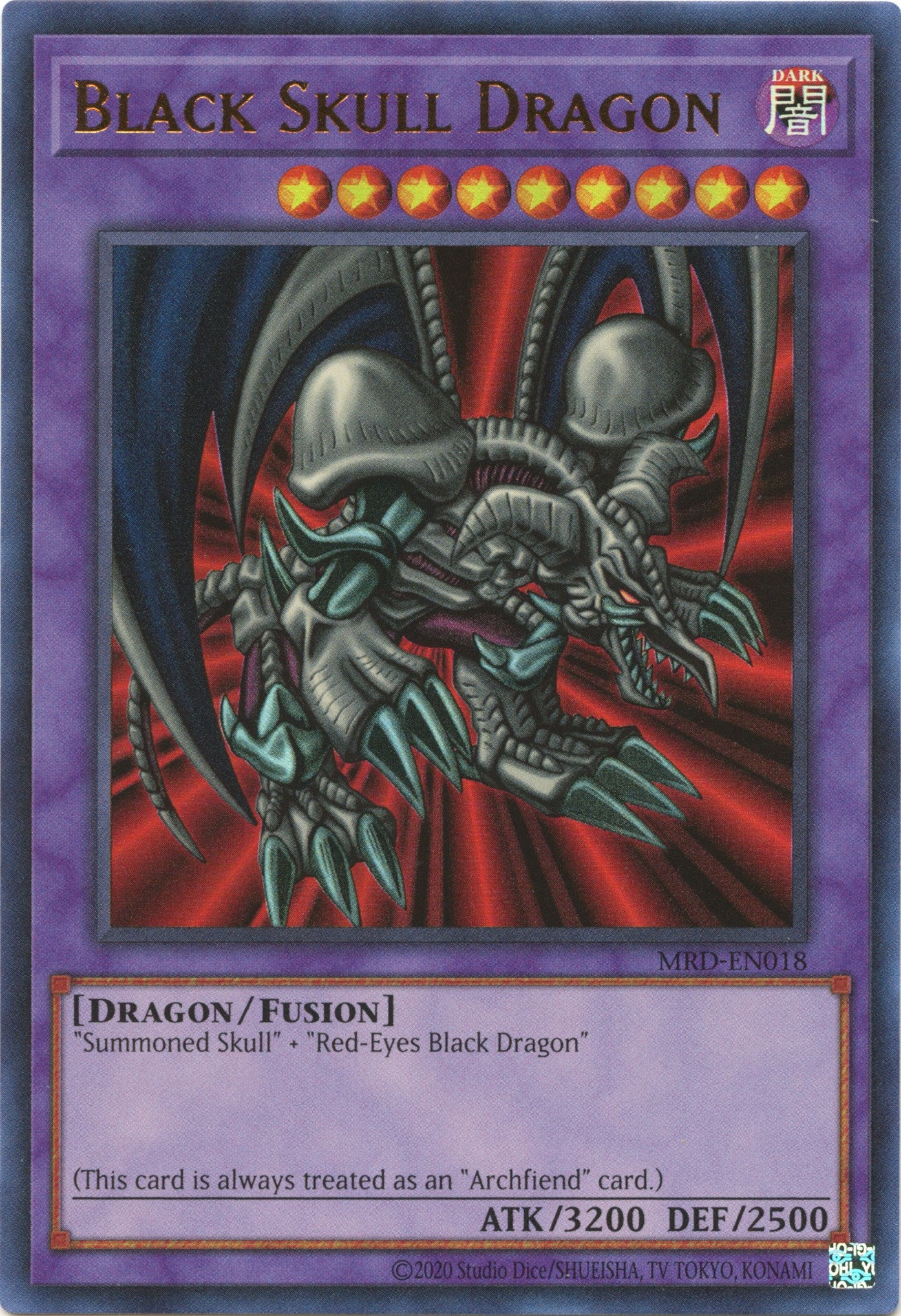 Black Skull Dragon (25th Anniversary) [MRD-EN018] Ultra Rare | The Time Vault CA